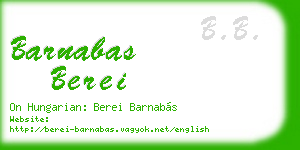 barnabas berei business card