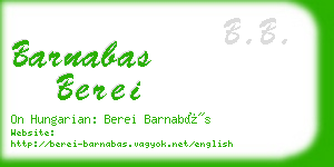 barnabas berei business card
